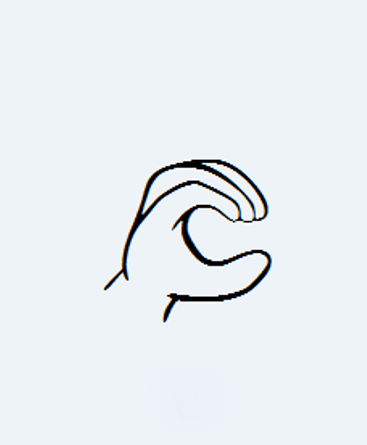 C em Língua de Sinais